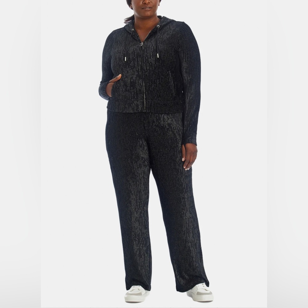 Juicy Couture Metallic Wale Velour Track Suit Set